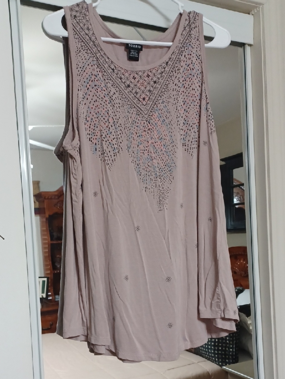 Torrid Women's Sleeveless Embellished Tank - Mauve